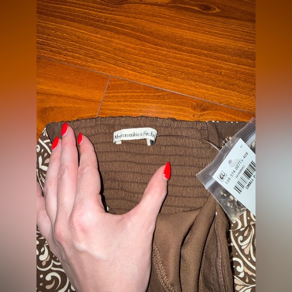 Abercrombie & Fitch Brown Dress with White Pattern - Picture 5 of 9